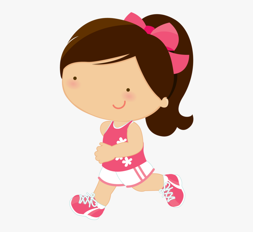 Running Cartoon, Running Club, Girl Running, Cute Clipart - Girl Running Clipart, HD Png Download, Free Download