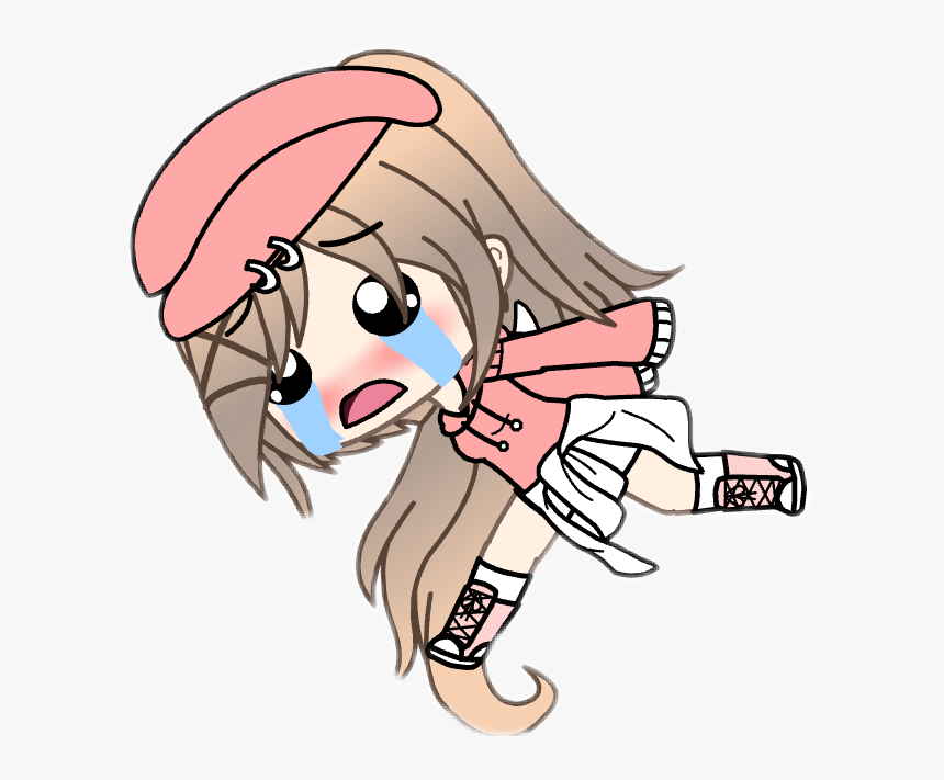 #cry #gacha #gachalife #girl #run #running - Gacha Life Girl Running, HD Png Download, Free Download