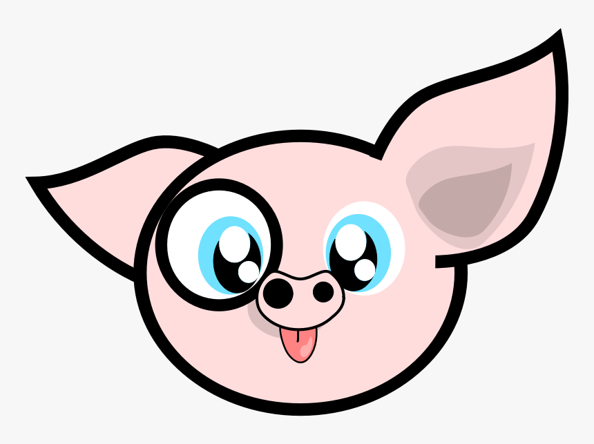 Transparent Pig Clip Art - Cute Pig Cartoon, HD Png Download, Free Download