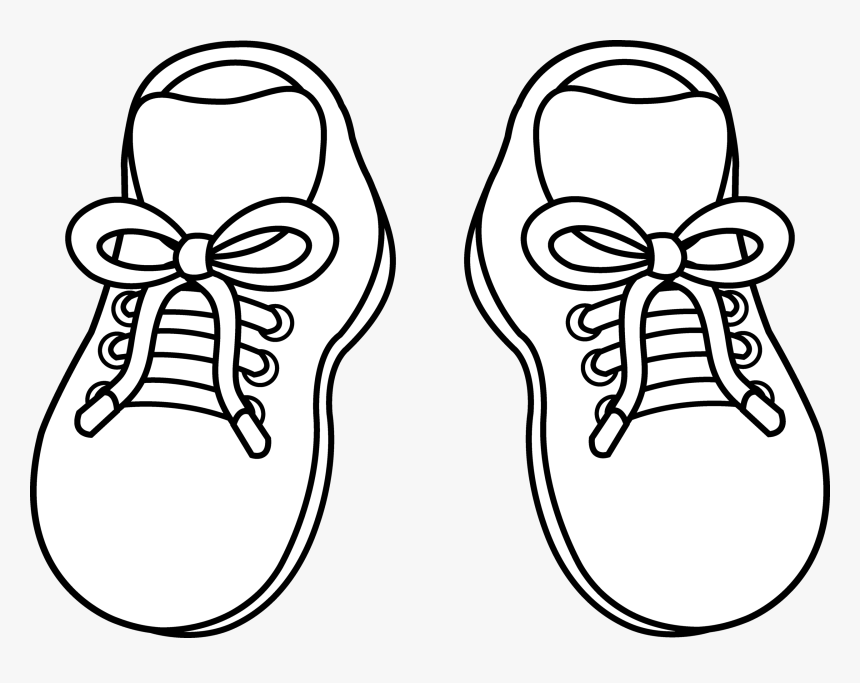 Running Shoes Clipart Png - Shoes Black And White Clipart, Transparent Png, Free Download