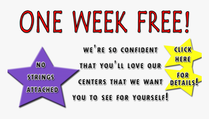 One Week Free Daycare - Electric Blue, HD Png Download, Free Download