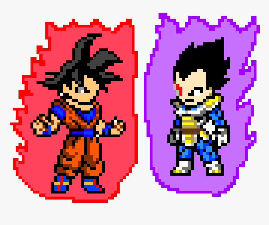 Dragon Ball Z Characters In Pixels , Transparent Cartoons - Dragon Ball Z Pixel, HD Png Download, Free Download