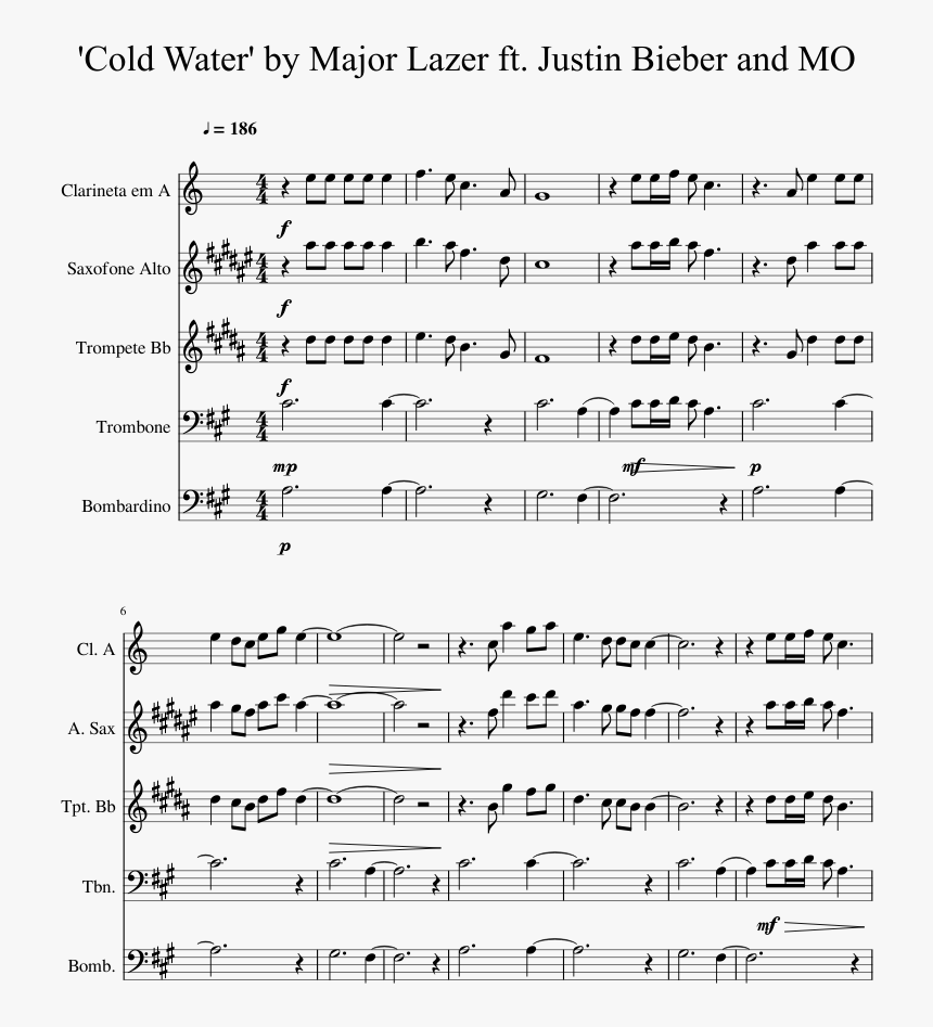 Cold Water Piano Notes, HD Png Download, Free Download