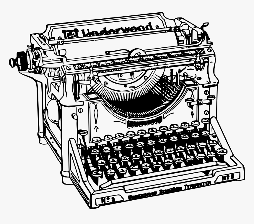 Old Typewriter Clipart - Transparent Background Typewriter Clipart, HD Png Download, Free Download