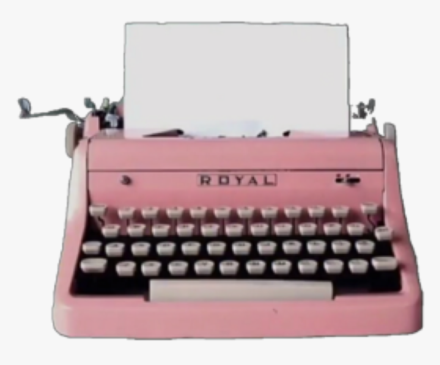 #vintage #typewriter #pink #aesthetic #tumblr #remix - Vintage Pink Typewriter, HD Png Download, Free Download