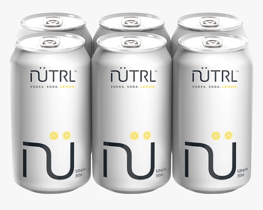 Nutrl Vodka Soda Lemon 6 X 355 Ml - Nutrl Vodka Soda, HD Png Download, Free Download