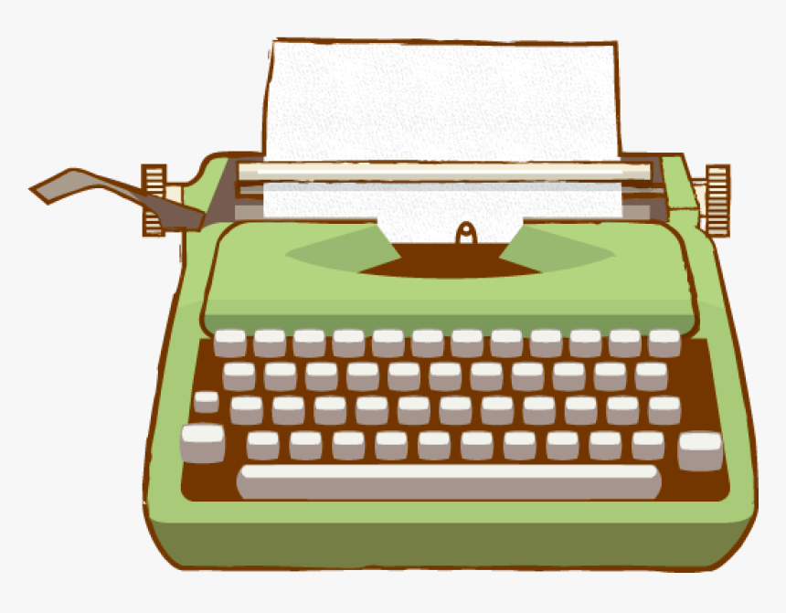 Collection Of Free Typewriter Drawing Clipart Download - Transparent Background Typewriter Clipart, HD Png Download, Free Download