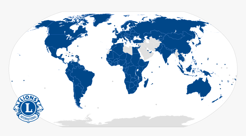 Global Map Showing That Almost All Countries Have Lions - Convention On The Rights Of The Child Countries, HD Png Download, Free Download