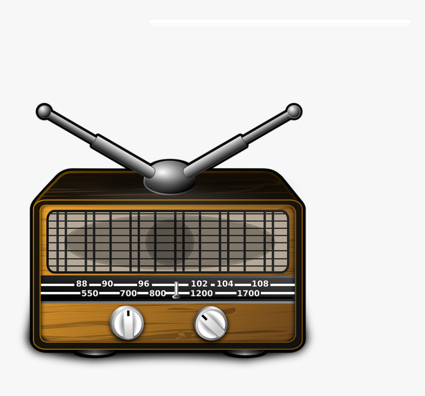 Radio, Tuner, Receiver, Antenna, Media, Communication - Old Fashioned Radio Clipart, HD Png Download, Free Download