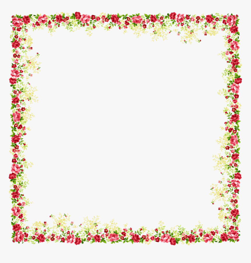 Molduras Para Fotos Flores - Flower Border Design Png, Transparent Png, Free Download