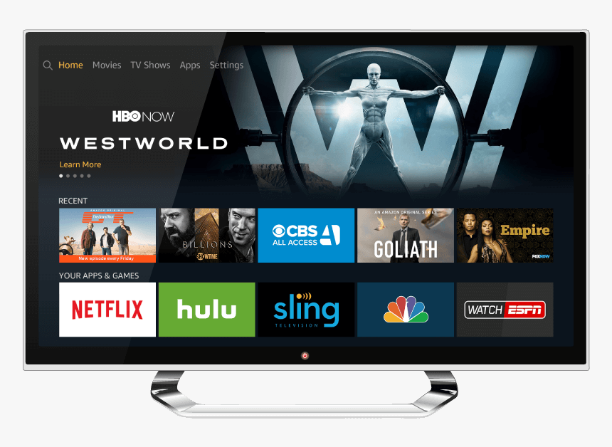 Amazon Fire Tv’s Home Screen - Amazon Tv Home Screen, HD Png Download, Free Download