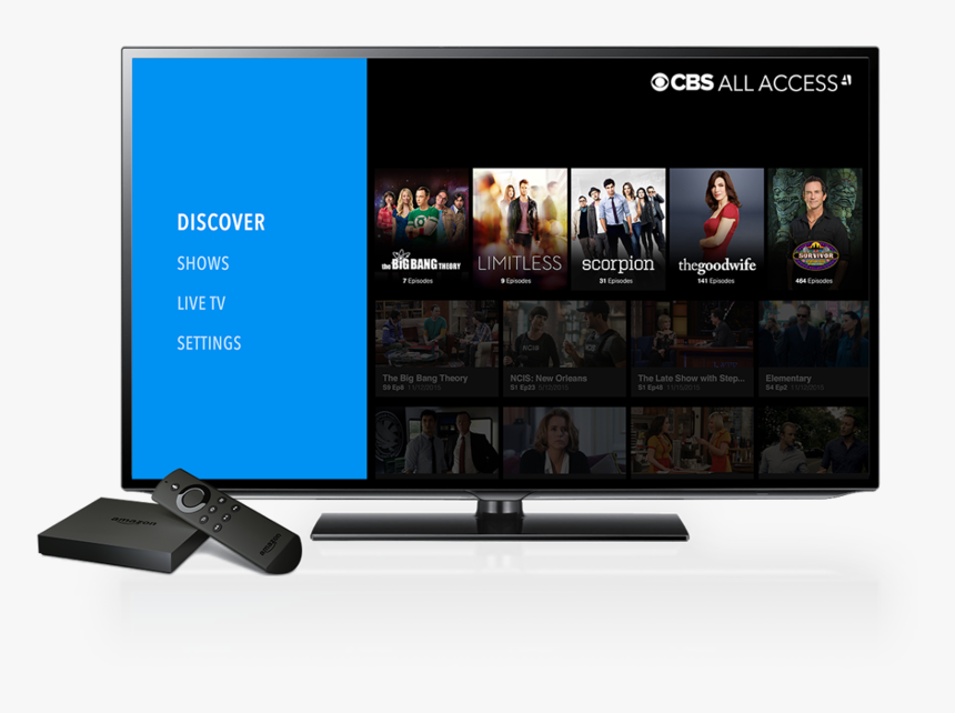 Cbs All Access Makes Its Way To Amazon Fire Tv - Led-backlit Lcd Display, HD Png Download, Free Download