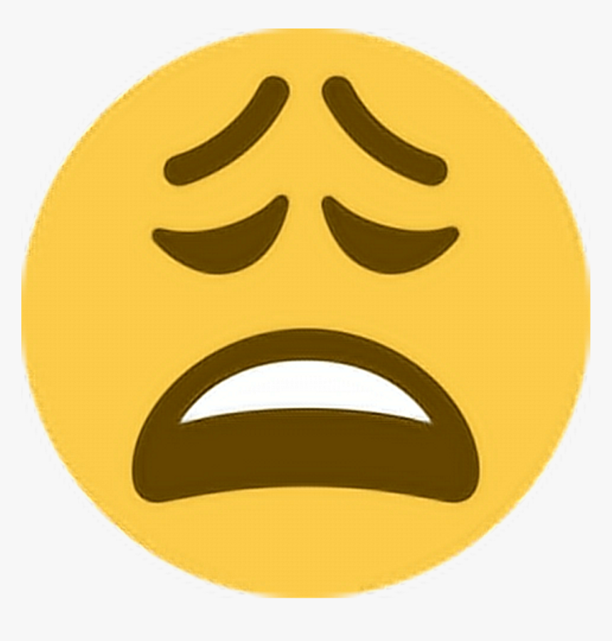 Tired Sleepy Upset Unhappy Ugh Emoji Emoticon Face - Weary Emoji Twitter, HD Png Download, Free Download