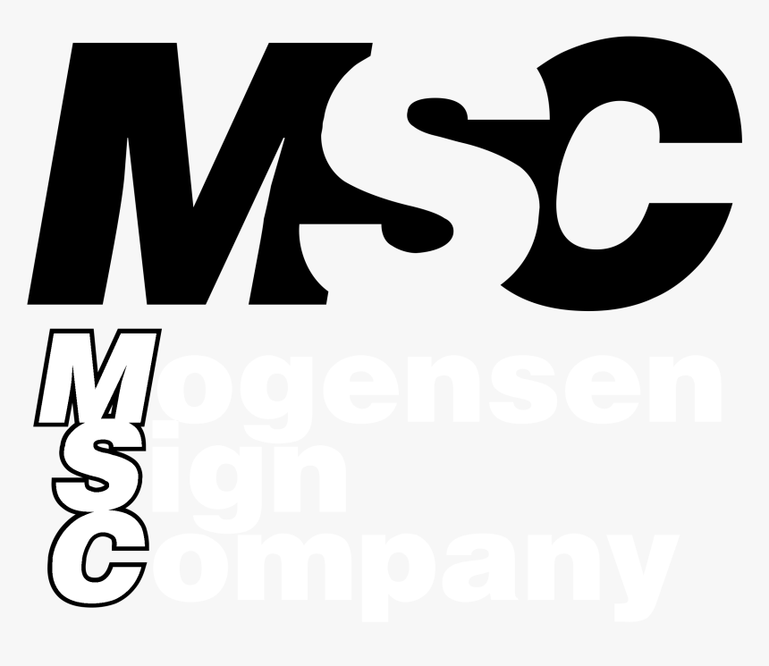 Msc Logo Black And White - Msc, HD Png Download, Free Download