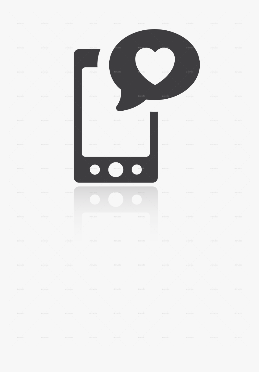 Png/iconset Social Media 01 Smartphone Heart - Smart Phone Social Media Icon Png, Transparent Png, Free Download