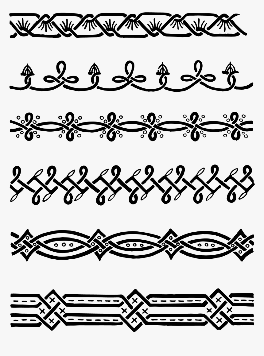 Royalty Free Images Vintage Celtic Knotwork Clip Art - Simple Hand Embroidery Border Christmas, HD Png Download, Free Download