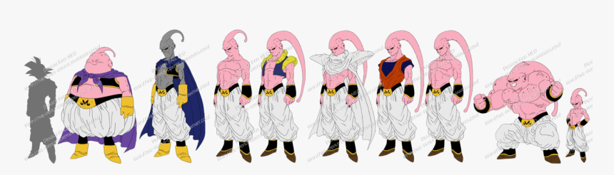 Photo For Reference - All Super Buu Forms, HD Png Download, Free Download