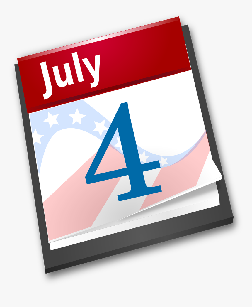 Independence Day July 4th Png - 4tho Of July Calendar, Transparent Png, Free Download