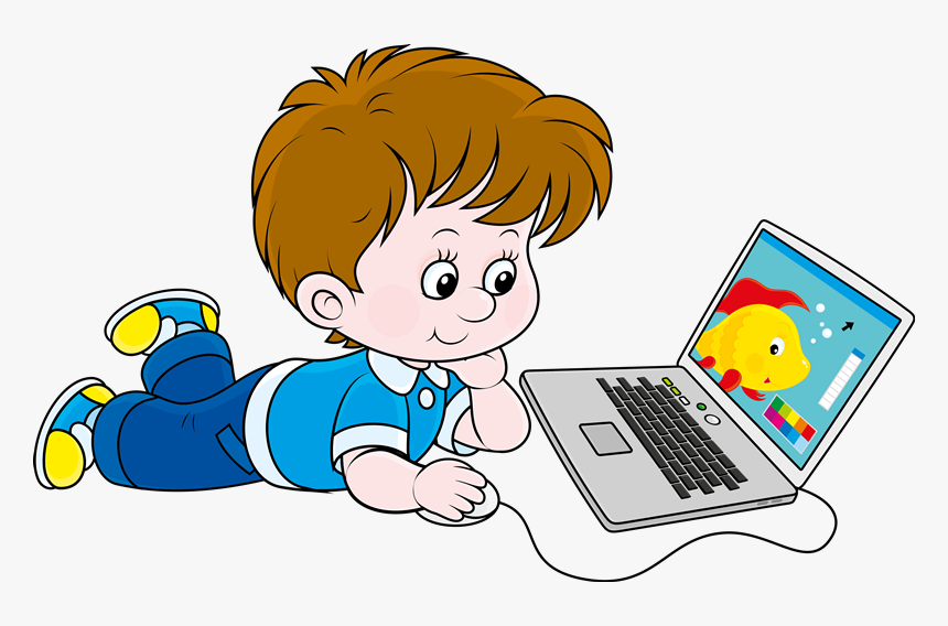 Cosas Para Photoscape Imágenes Para Photoscape Photoshop - Boy On A Computer Drawing, HD Png Download, Free Download