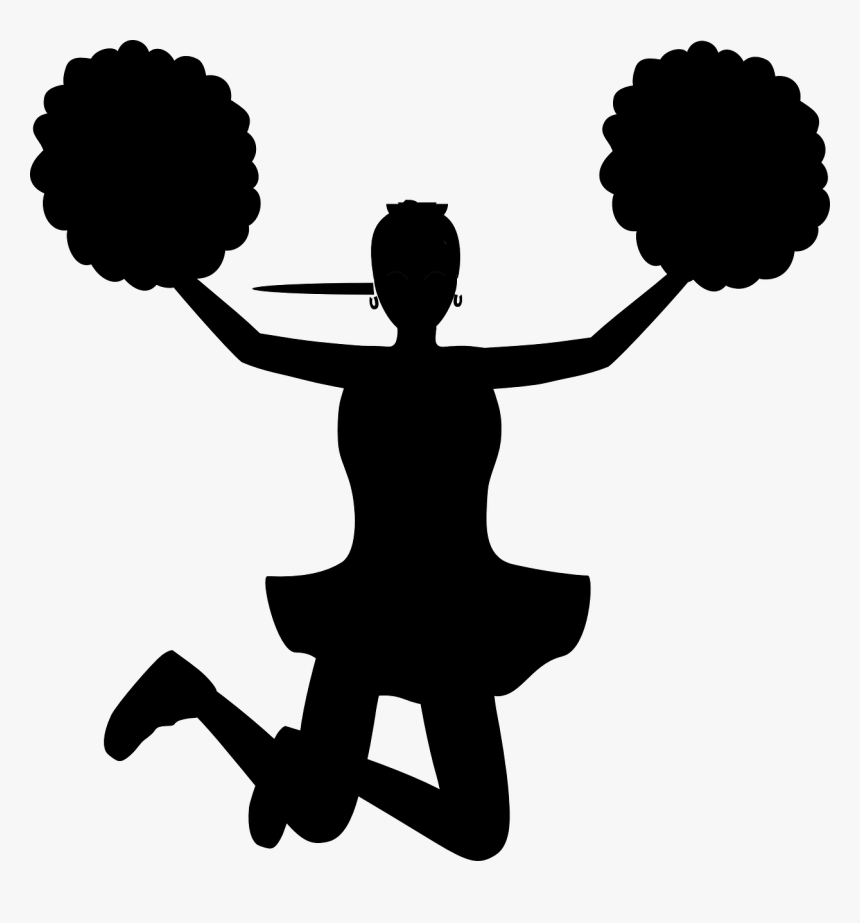 Cheerleader Clipart Silhouette Png, Transparent Png, Free Download