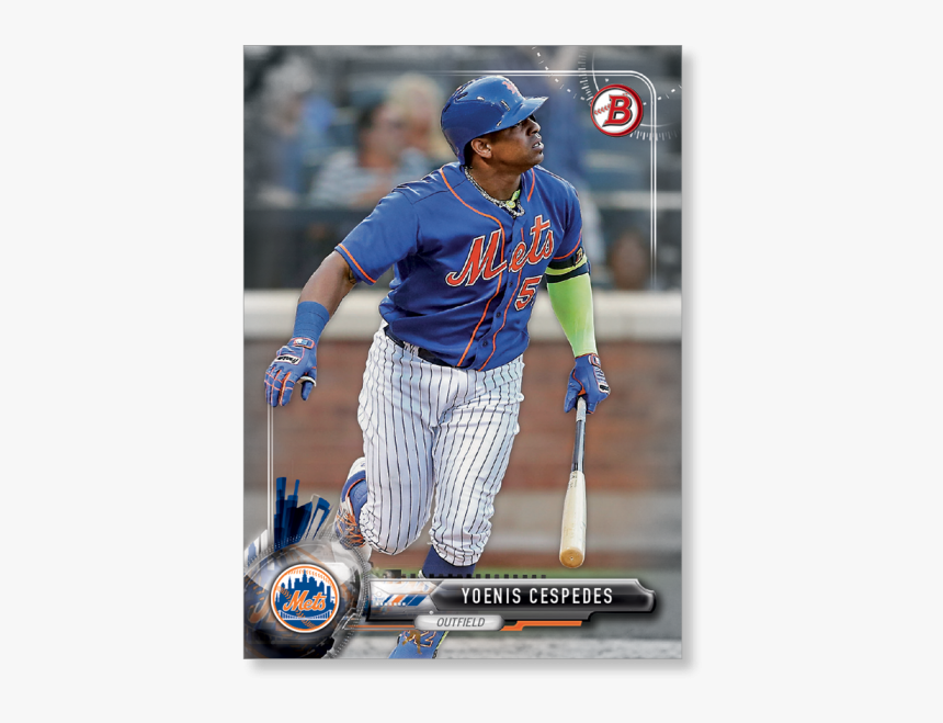 Yoenis Cespedes 2017 Bowman Baseball Veterans And Rookies - Logos And Uniforms Of The New York Mets, HD Png Download, Free Download