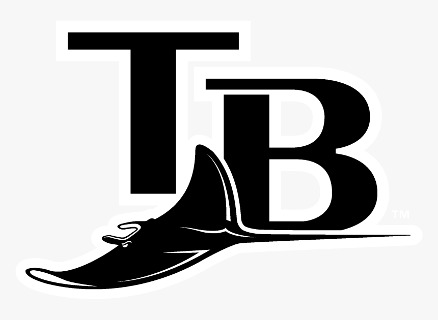 Bay Png Black And White - Tampa Bay Rays, Transparent Png, Free Download