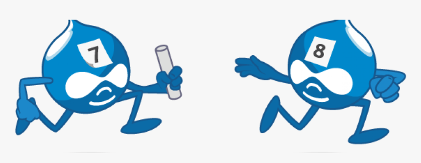 D7 Icon Passing The Baton To D8 Icon - Drupal 7 To Drupal 8, HD Png Download, Free Download