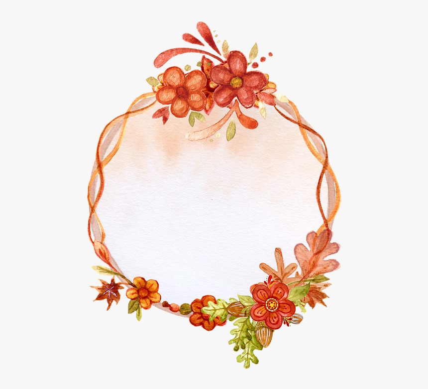 Floral, Heart, Tag, Template, Fall, Watercolor - سنگین ترین اعمال در روز قیامت, HD Png Download, Free Download