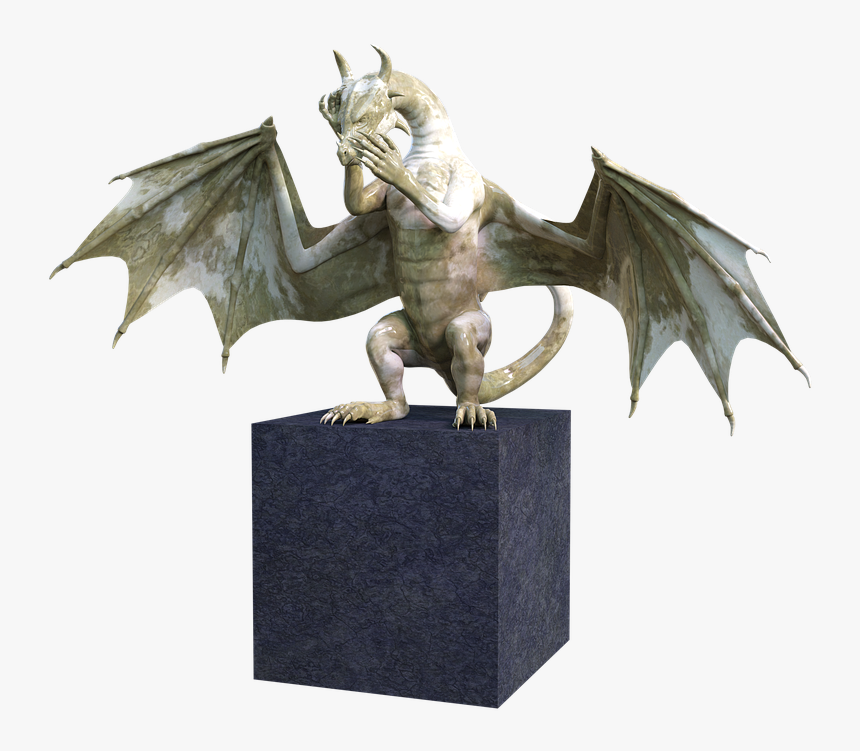 Dragon, Stone, Mythical Creatures, Reptile, Animal - Statue, HD Png Download, Free Download