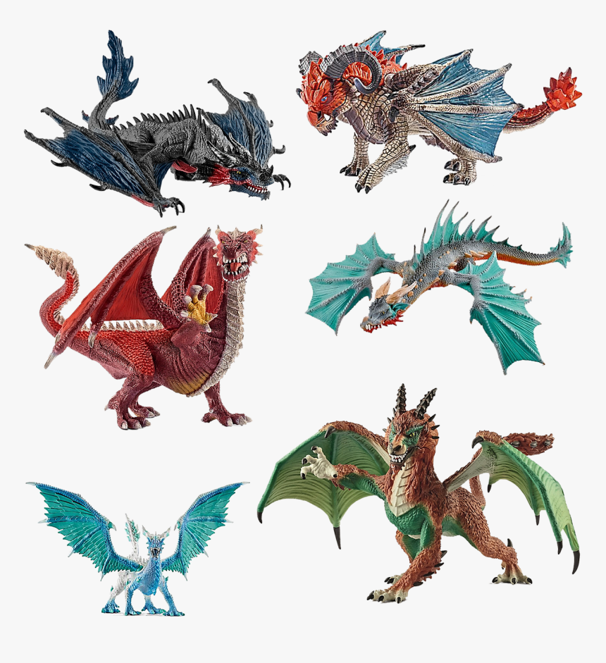 Stone Figures, Dragons, Isolated, Stone Figure - Schleich All Dragons, HD Png Download, Free Download