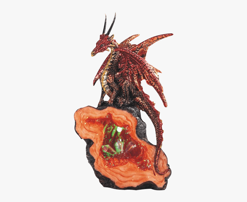 Red Dragon Stone Led - Statue, HD Png Download, Free Download