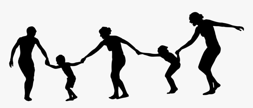 Silhouette Holding Hands Clip Art - Silhouette Holding Hands Png, Transparent Png, Free Download