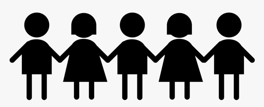 Child Computer Icons Family Toddler - Silhouette Children Holding Hands, HD Png Download, Free Download