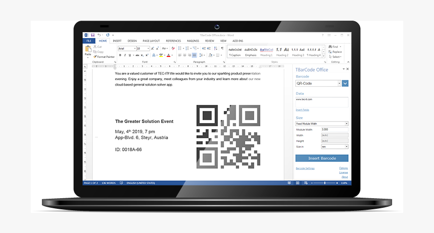 Barcode Add-in For Microsoft Word - Health Care, HD Png Download, Free Download