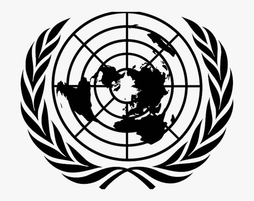 United Nations Flag Black And White, HD Png Download, Free Download