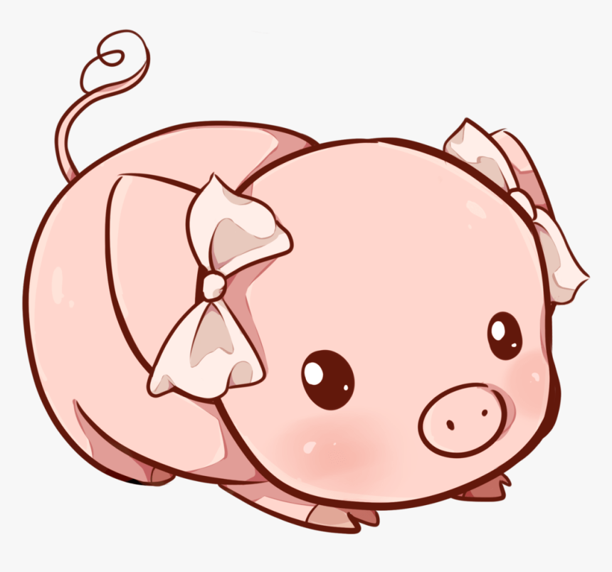 #pig #piggy #pink #cute #baby #freetoedit - Cute Pig Drawing, HD Png Download, Free Download
