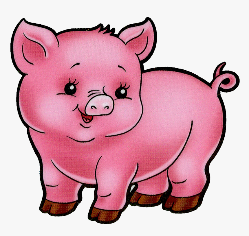 Pig Art, Funny Pigs, Cute Pigs, Cute Cartoon, Cartoon - Animals Clipart Pig, HD Png Download, Free Download