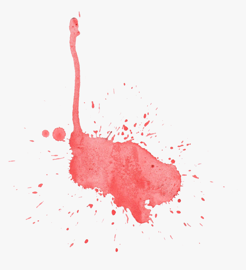 Transparent Spill Png - Red Splatter Watercolor, Png Download, Free Download