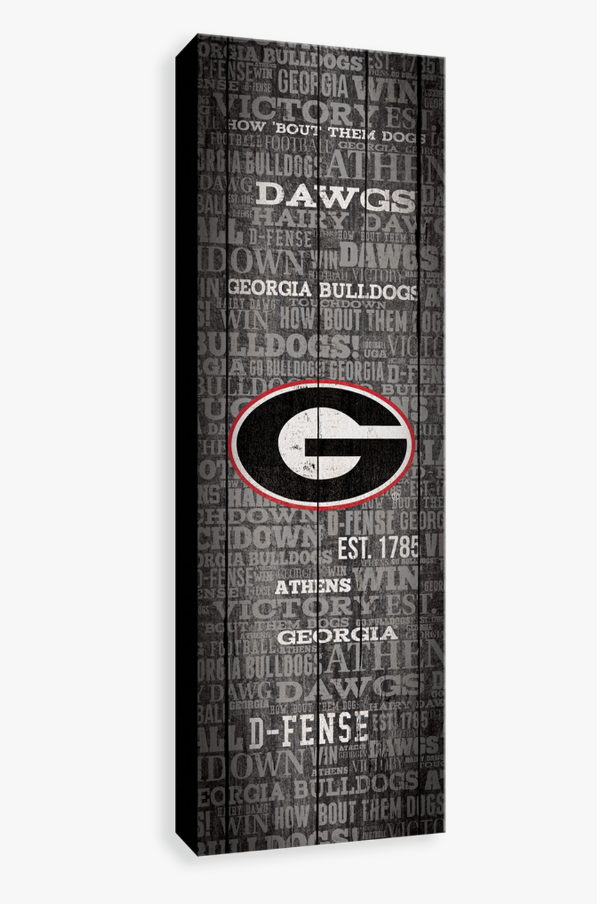 Georgia Bulldogs Typography On Wood - University Of Georgia, HD Png Download, Free Download