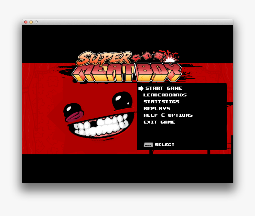 Super Meat Boy Options Menu, HD Png Download, Free Download