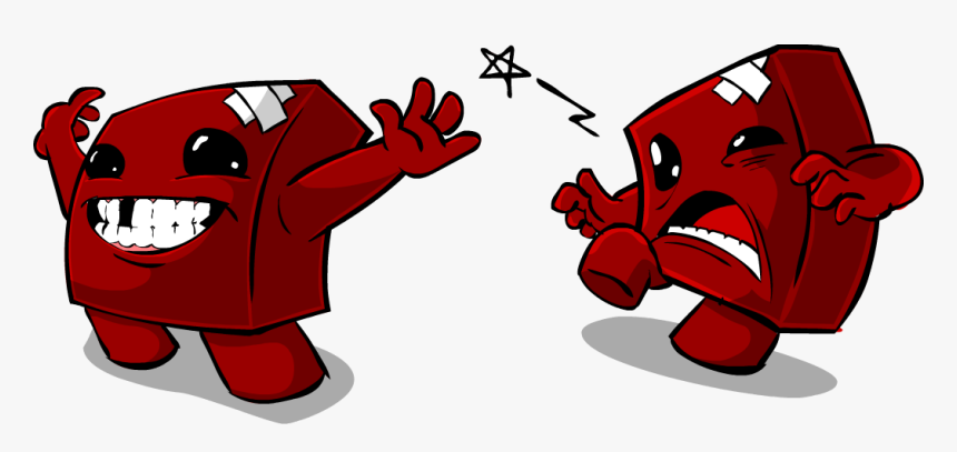 Meatboy Fanart - Cartoon, HD Png Download, Free Download