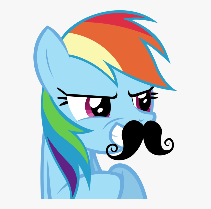Transparent French Moustache Png - Rainbow Dash Mustache, Png Download, Free Download