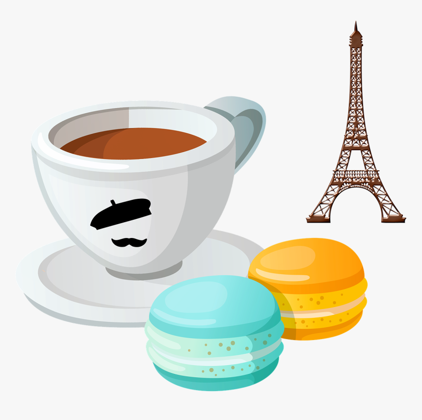 French Coffee, Macarons, Macaroons, Dessert, Sweets - Café Frances, HD Png Download, Free Download