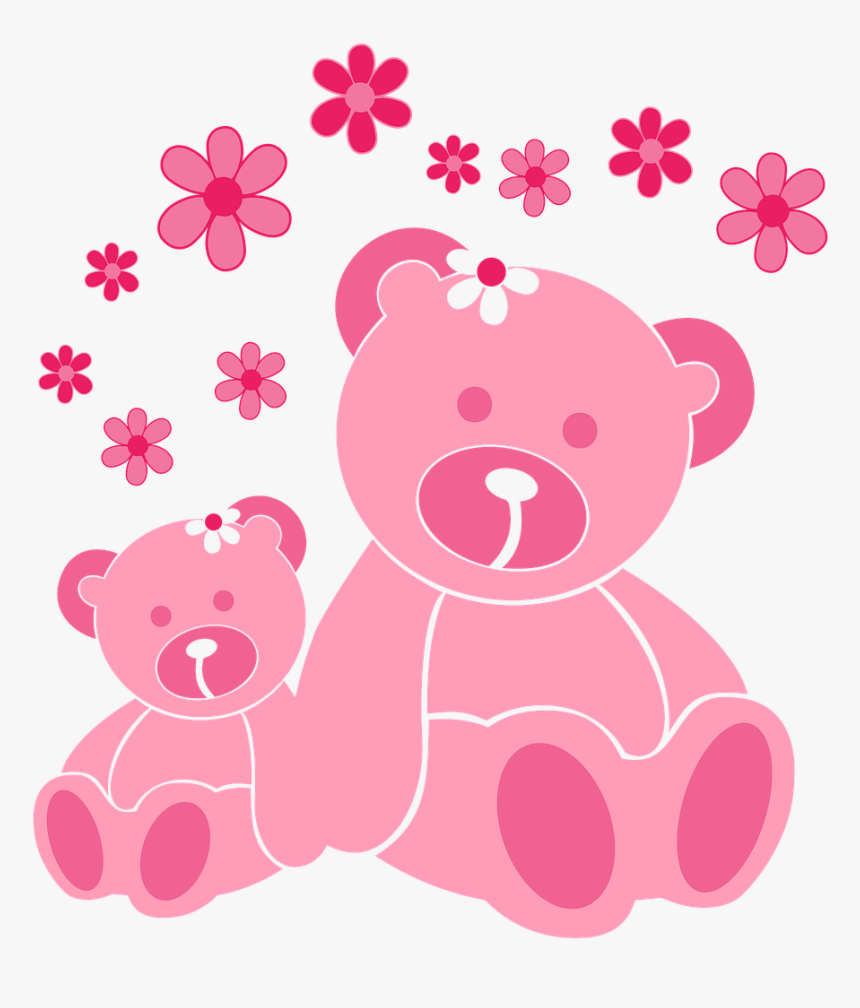 Bear, Teddy, Cute, Baby, Child, Toy, Sleep, Bedroom - Gambar Kartun Teddy Bear Pink, HD Png Download, Free Download