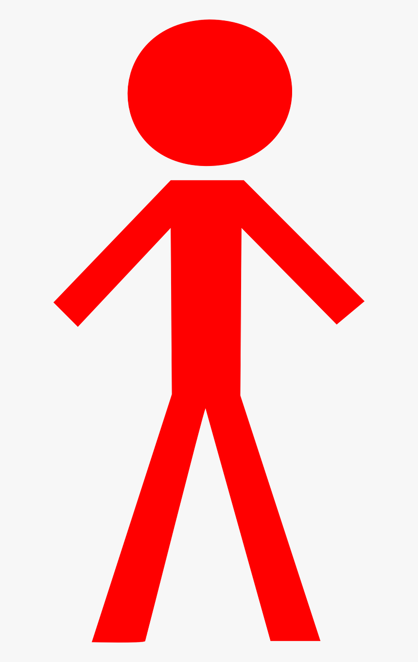 Stick Figure Red Man Isolated Png Image - Stick Figure Clip Art, Transparent Png, Free Download