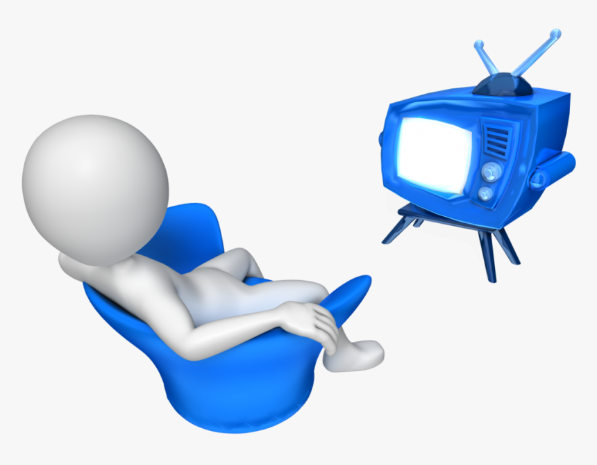Stick Figure Watching Tv - Man Watching Tv Png, Transparent Png, Free Download