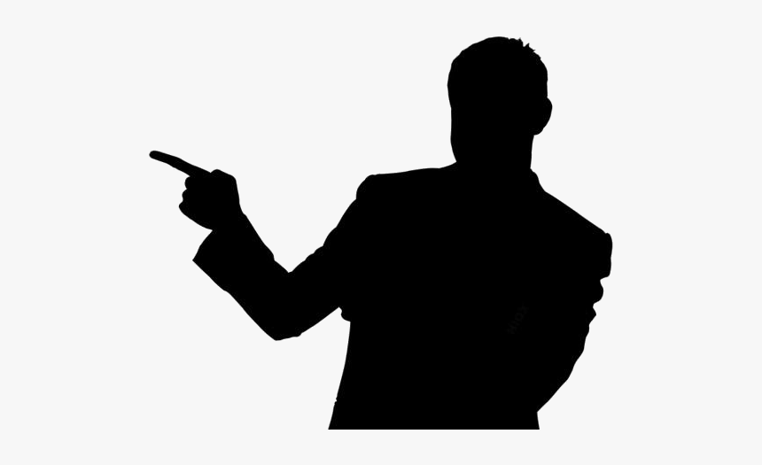 Transparent Person Pointing At You Png Image - Silhouette, Png Download, Free Download