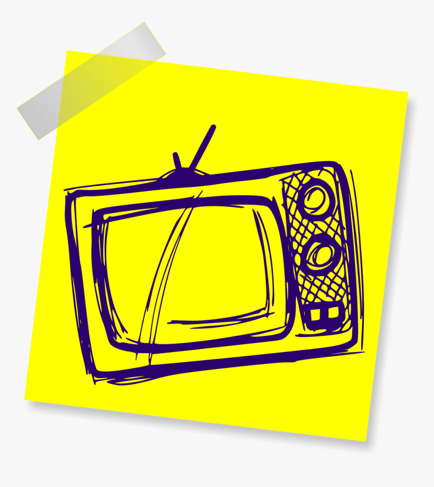 Drawing Of Television Set, HD Png Download, Free Download