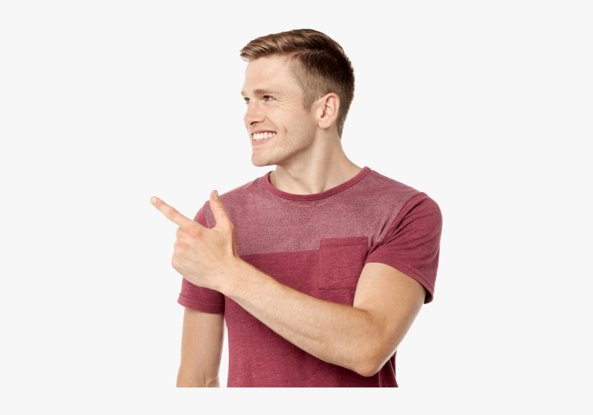 Men Pointing Left - Man Pointing Finger Transparent, HD Png Download, Free Download