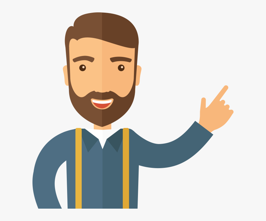 Develop A Successful T - Cartoon Man Pointing Png, Transparent Png, Free Download